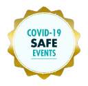 COVID-19 Save Events stamp. We are able to produce and manage events whilst COVID-19 restrictions are in place.