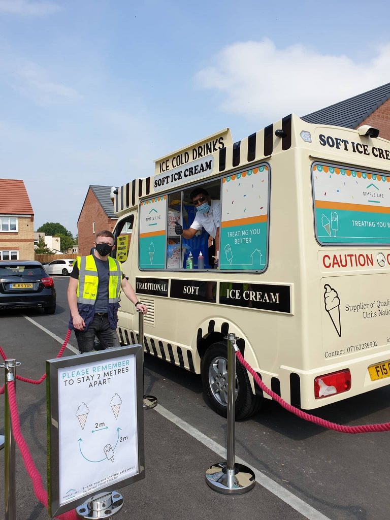 Live event that we ran safely in 2020. Ice cream van promotional event run using Covid-safe practices and maintaining social distancing