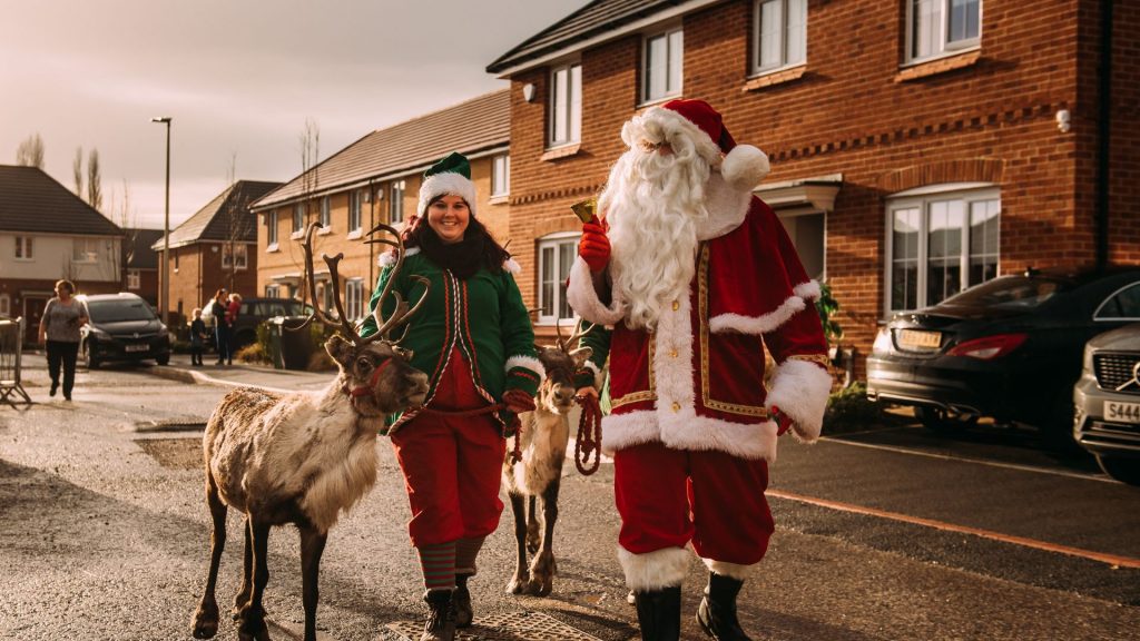 Live event we have run in 2020. Socially distances Santa and his reindeer visits to our clients.