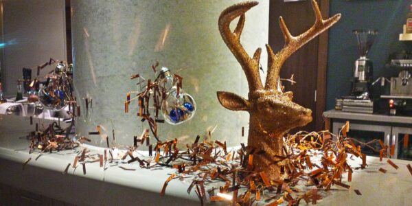 Bespoke-Gold-Reindeer-Christmas-Themed-Table-Centrepieces