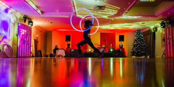 Hula-Hooper-At-Company-Christmas-Event