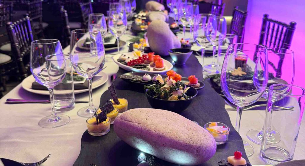 Nordic style dinner theme our team devised for Fresha company Christmas party in 2024.
