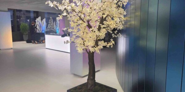 Custom tree prop used to decorate office headquarters.