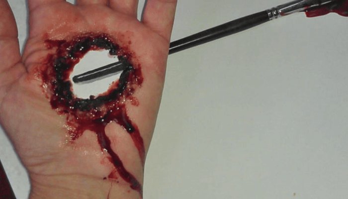 SFX-Halloween-Makeup-Hole-In-Hand SFX-Halloween-Makeup-Hole-In-Hand