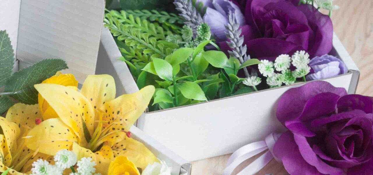 Assortment-Of-Faux-Flowers-Used-In-Virtual-Easter-Craft-Workshop
