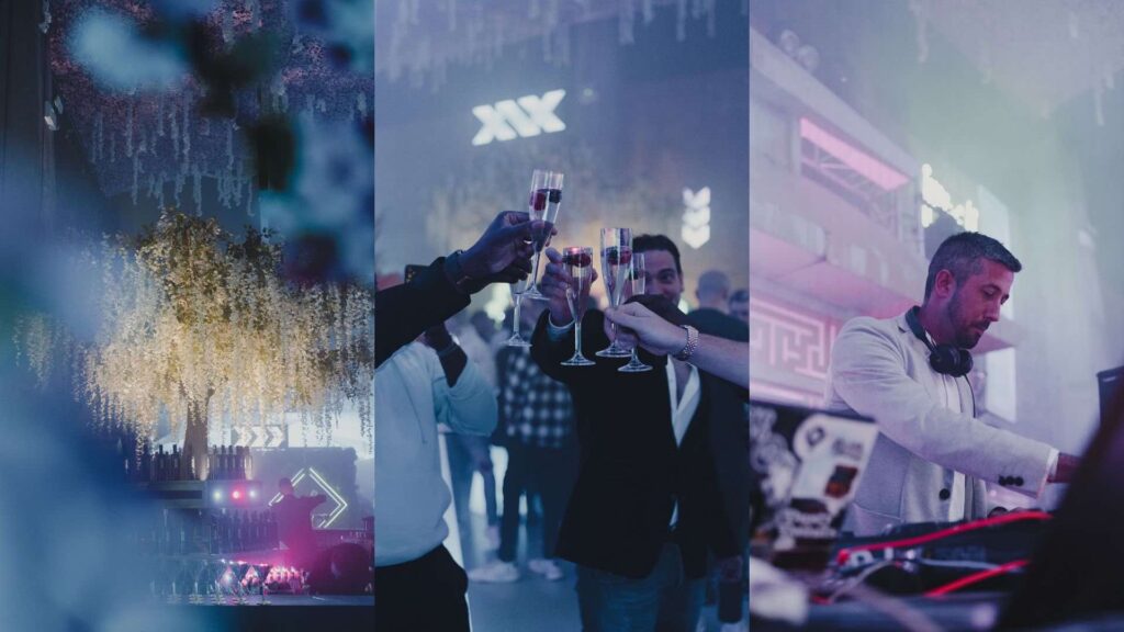 Collage image of photos from the XIX Vodka Launch event.