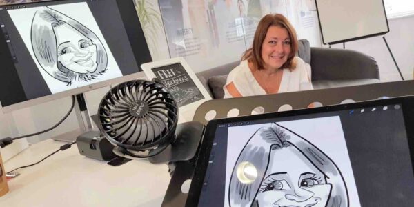 ipad-event-caricaturist