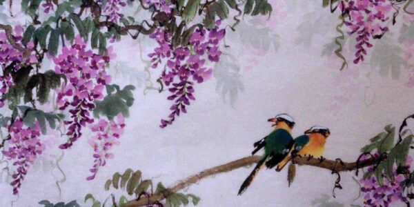 Hanging-Flowers-With-Birds
