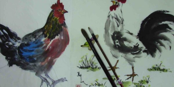 Painting-Of-Roosters-Chinese-Art