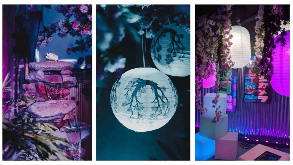Lanterns, cherry blossom, signs and lily pads are just a few of the items used for Chinese New Year Event Theming.