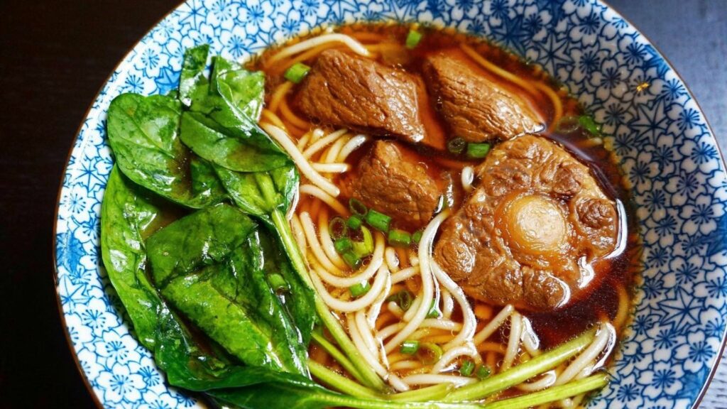 Beef noodle soup popular recipe from Chinese cooking class
