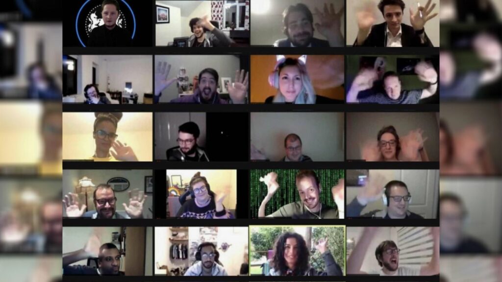 Virtual escape room entertainment for virtual team building