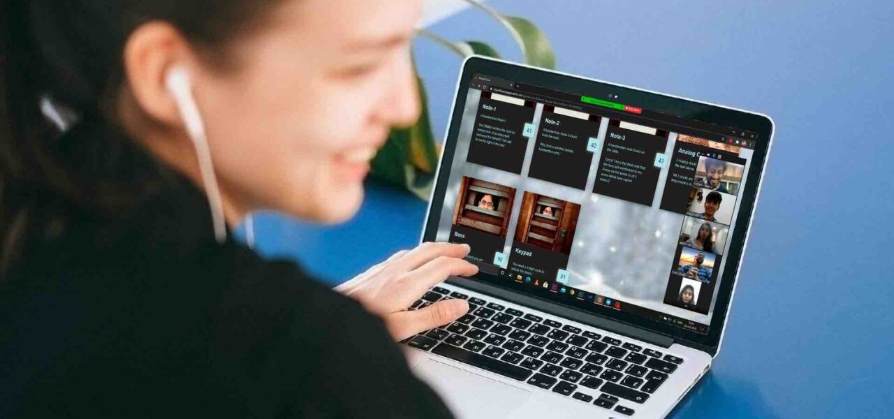 Virtual-Abduction-Escape-Room-Player-On-Laptop