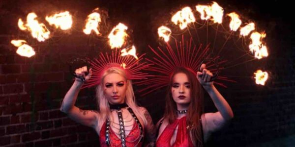 Fire-Fan-Performers-Wearing-Headdresses