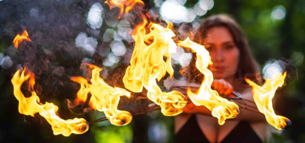 Close-Up-Shot-Of-Fire-Fan