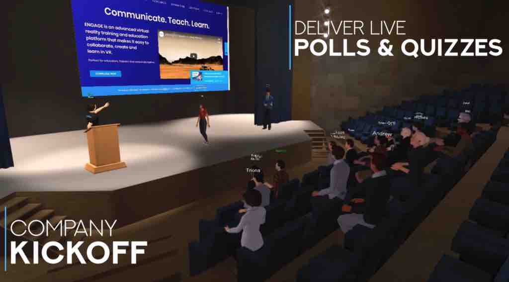 Virtual company sales kick-off event.
