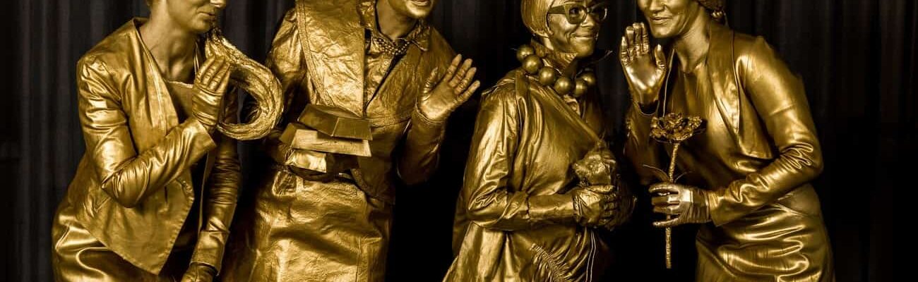 Golden-Human-Statue-Performers