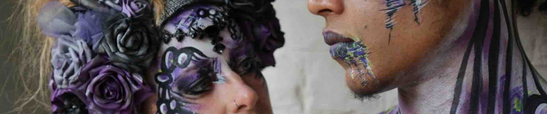 Purple-Flower-Creatures-Face-And-Body-Paint