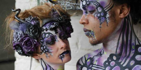 Purple-Flower-Creatures-Face-And-Body-Paint