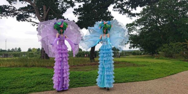 Flower-Themed-Stilt-Walkers
