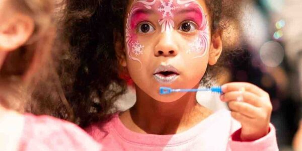 Icy-Pink-Face-Paint-Design
