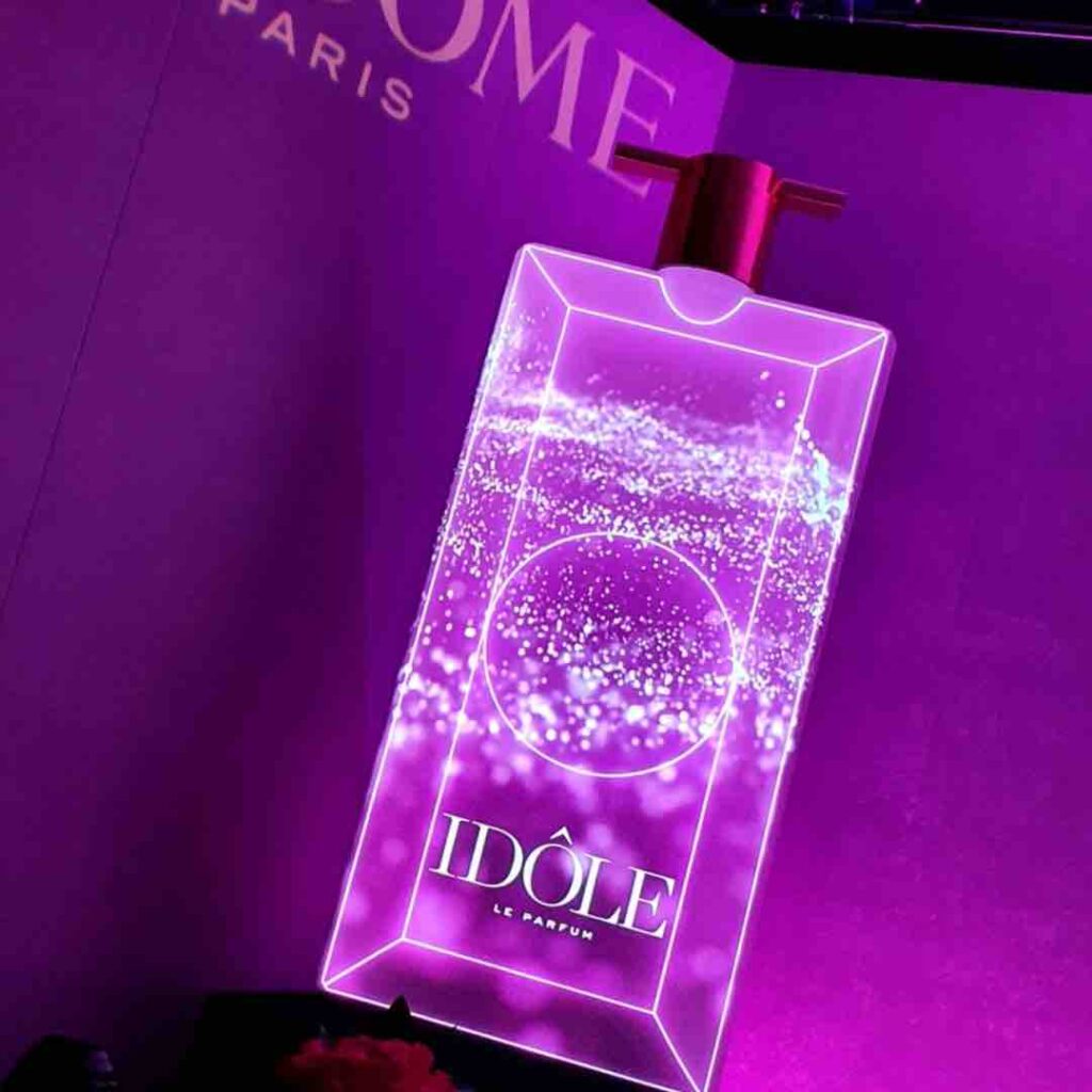 Projections for Lancรดme product launch.