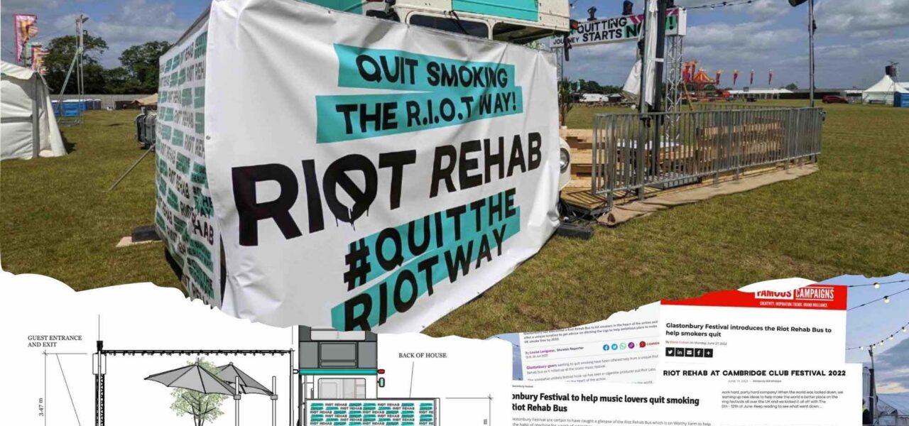 Bespoke Riot Rehab Bus Brand Activation Design and Production
