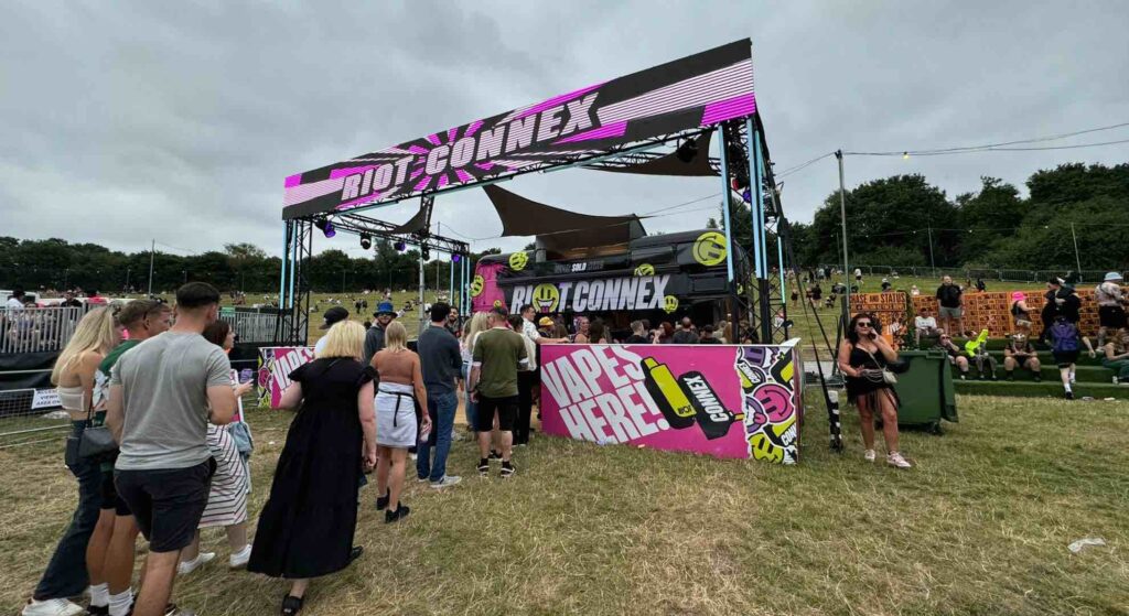 Riot Connex brand activation services at Reggae Land in MK Bowl.