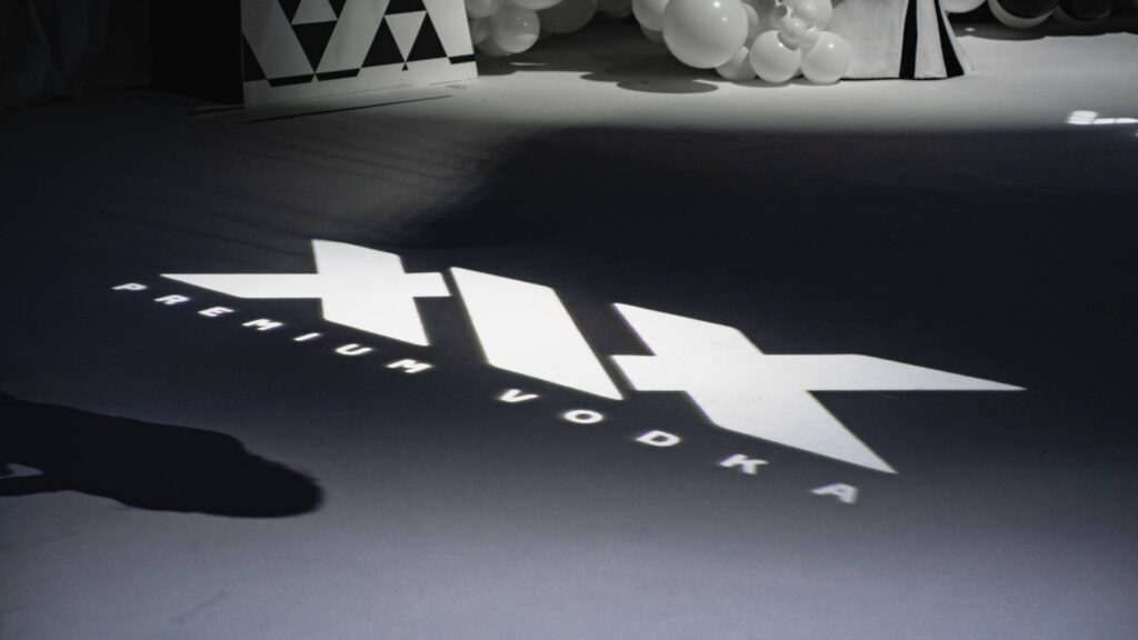 XIXX brand activation 3D projection on floor of brand event.