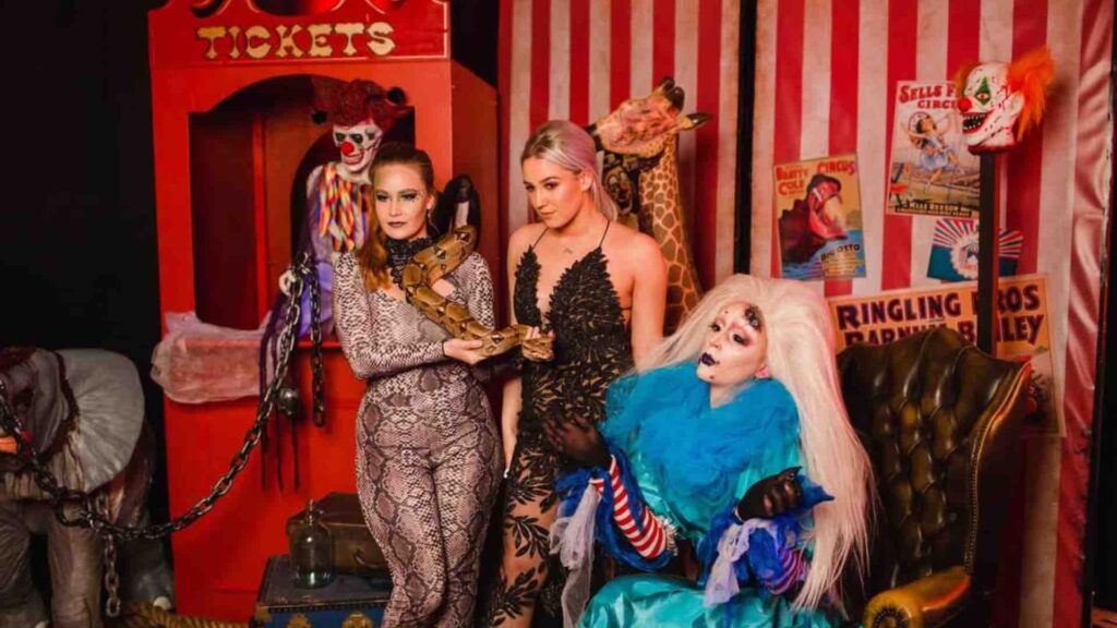 Themed backdrops created for twisted circus themed event
