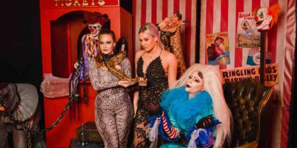 Guest-Posing-In-Twisted-Circus-Themed-Venue