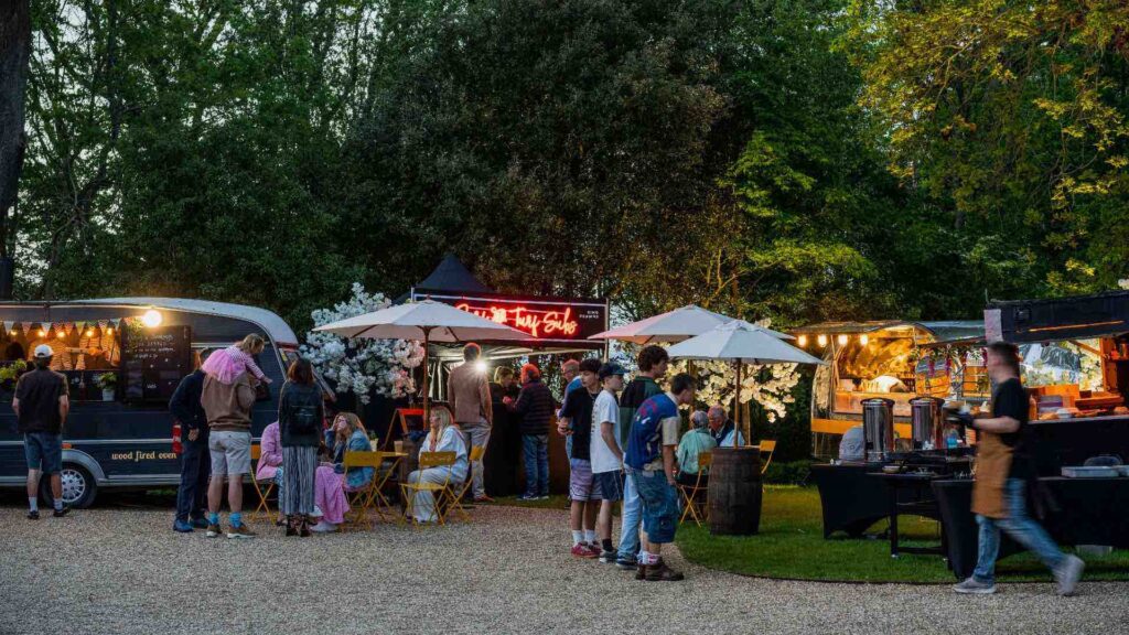 mobile food truck suppliers at a festival themed event.