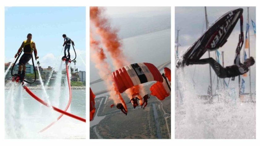 Collage image of extreme Jet Ski sports shows.