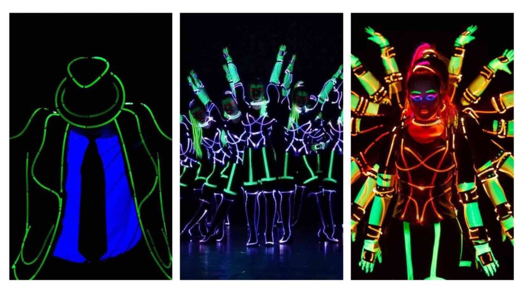 Collage image of LED Dance displays.