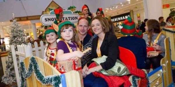 Family-Enjoying-Land-Train