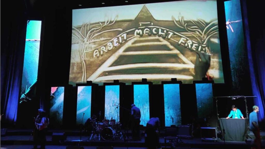 Sand Artist performing live on stage