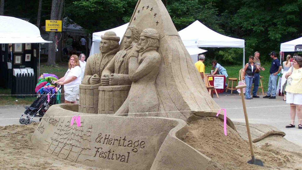 Sand display made for heritage and arts festival