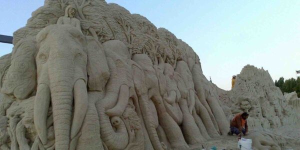 Sand-Art-Of-Elephants