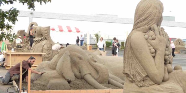 Sand-Sculptures-On-Display-At-Event