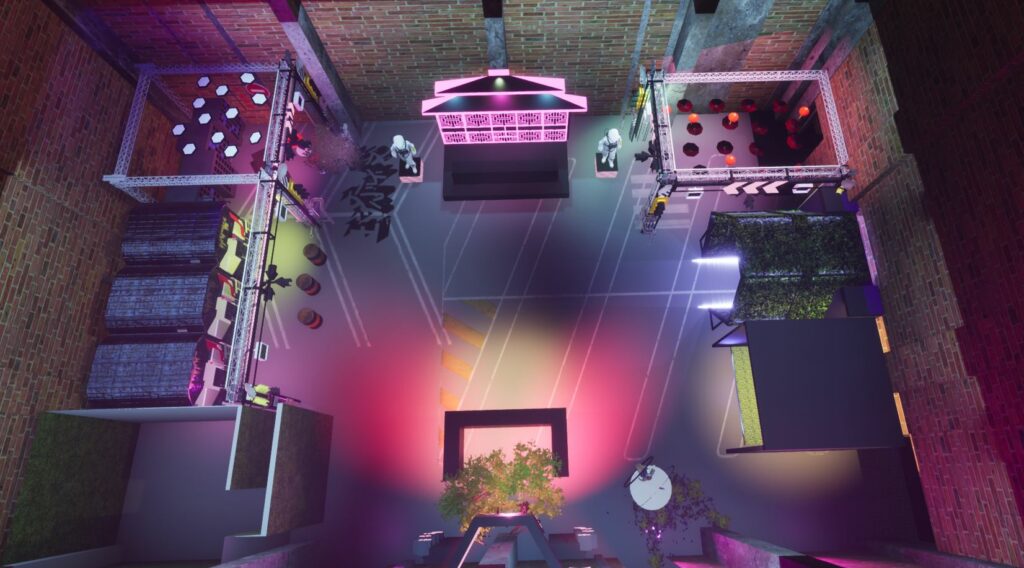 Sidemen Main Event Space Design on CAD Aerial View.