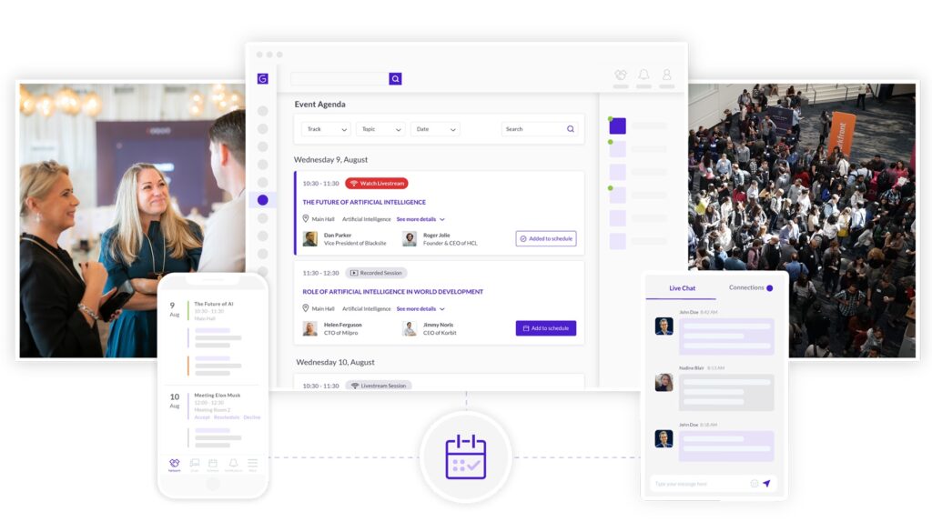 Example of virtual conference platform we can provide to create a bespoke virtual conference for our clients.