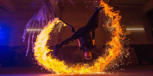 Fire-Performers-Acrobatic-Stunts