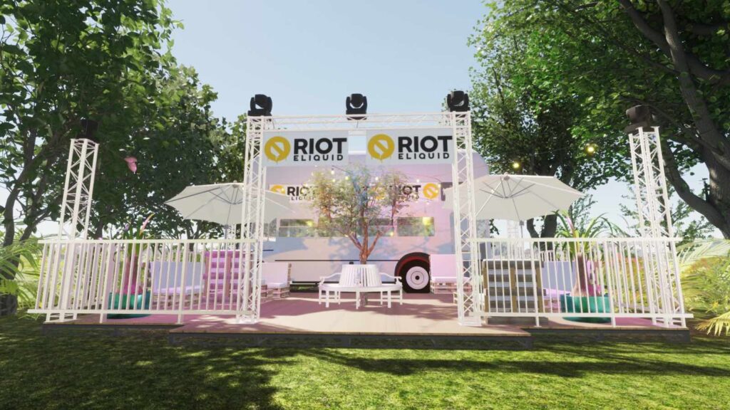 Riot Squad brand exhibition bus event design concept.