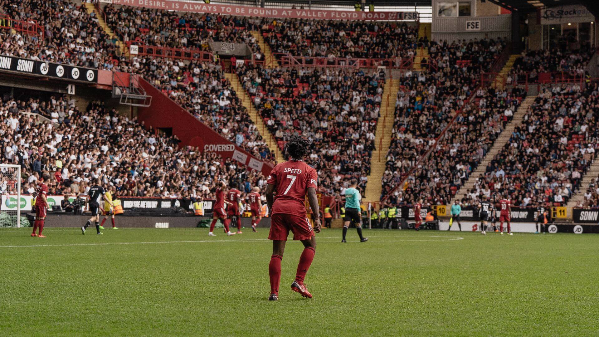 Speed on pitch at the 2022 Sidemen Charity Match.