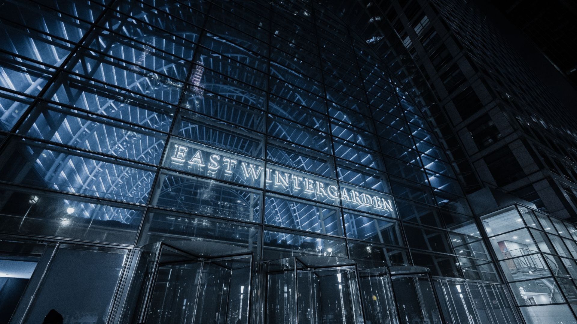 Outside the front of the East Wintergarden venue at night used to host the Sidemen After Party.