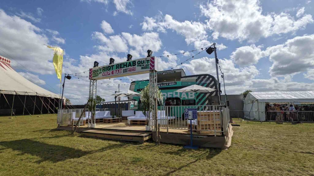 Riot Squad 'Riot Rehab Bus' roadshow event designed, produced and managed by Julia Charles Event Management.