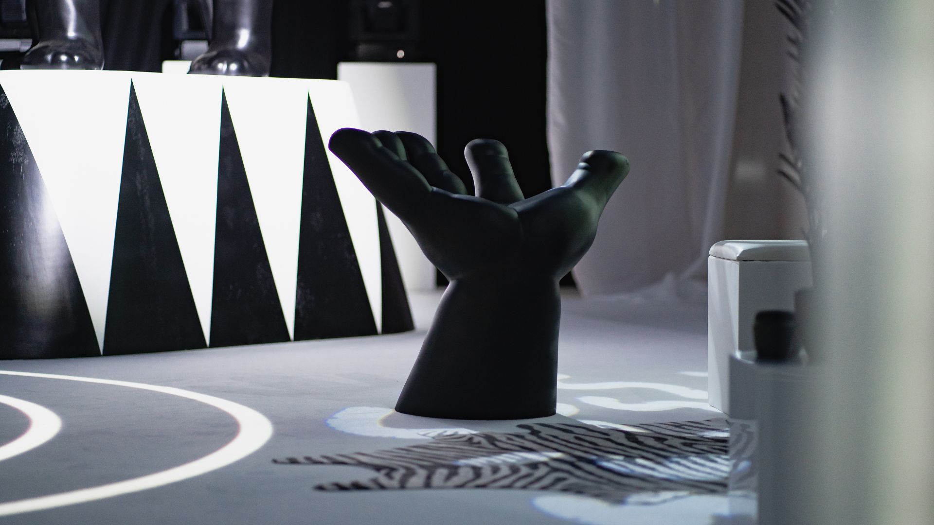 Hand seat furniture / prop used in an area of the after party venue.