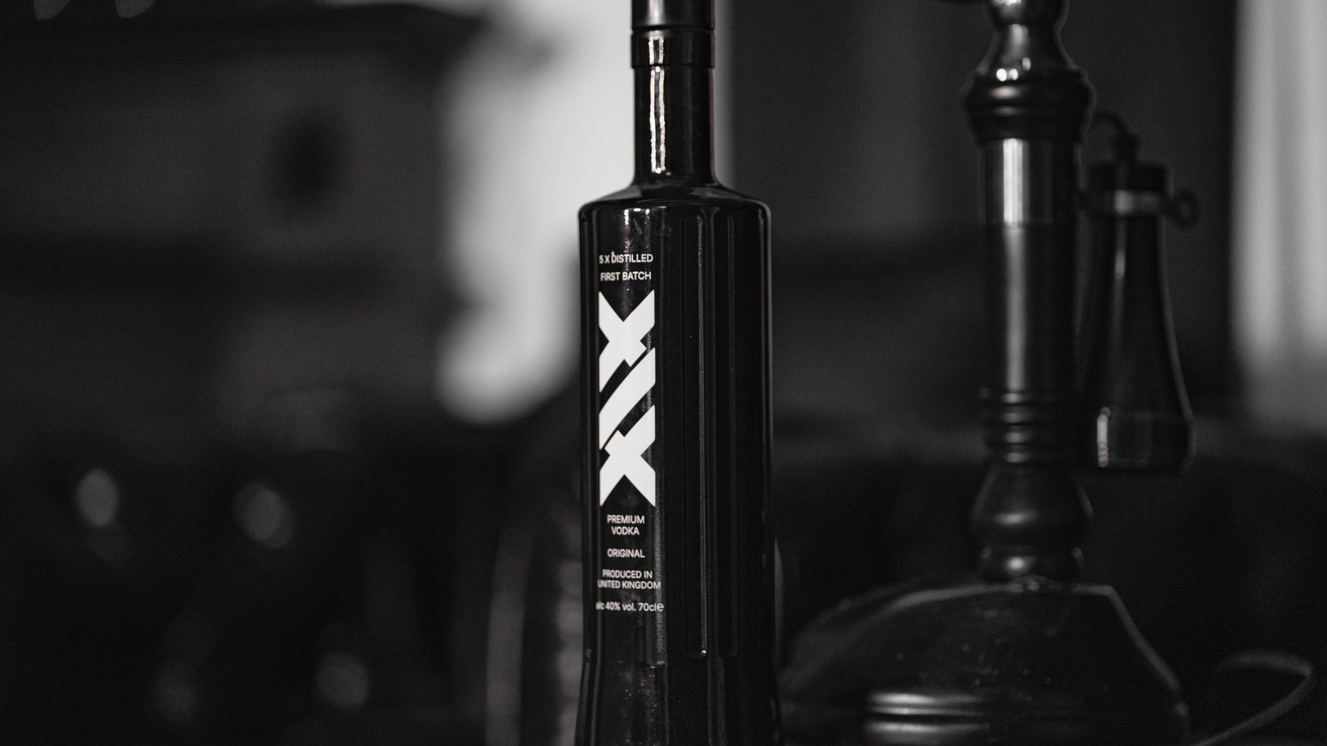 XIX Vodka Bottle prop used in the photo booth of the Sidemen Charity Match after party.