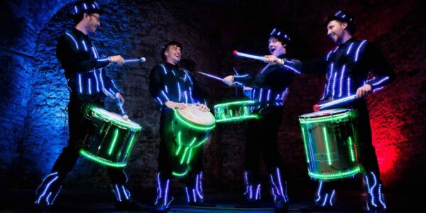 Drumming-Troupe-In-LED-Suits