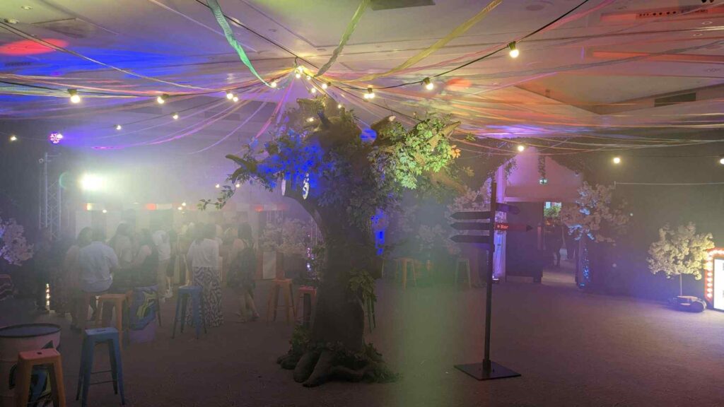 Bespoke festival themed event production created for Bionical Emas at the Belfry Hotel and Resort.